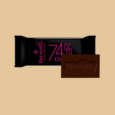 شکلات و کاکائو تلخ 74درصد برنوتی